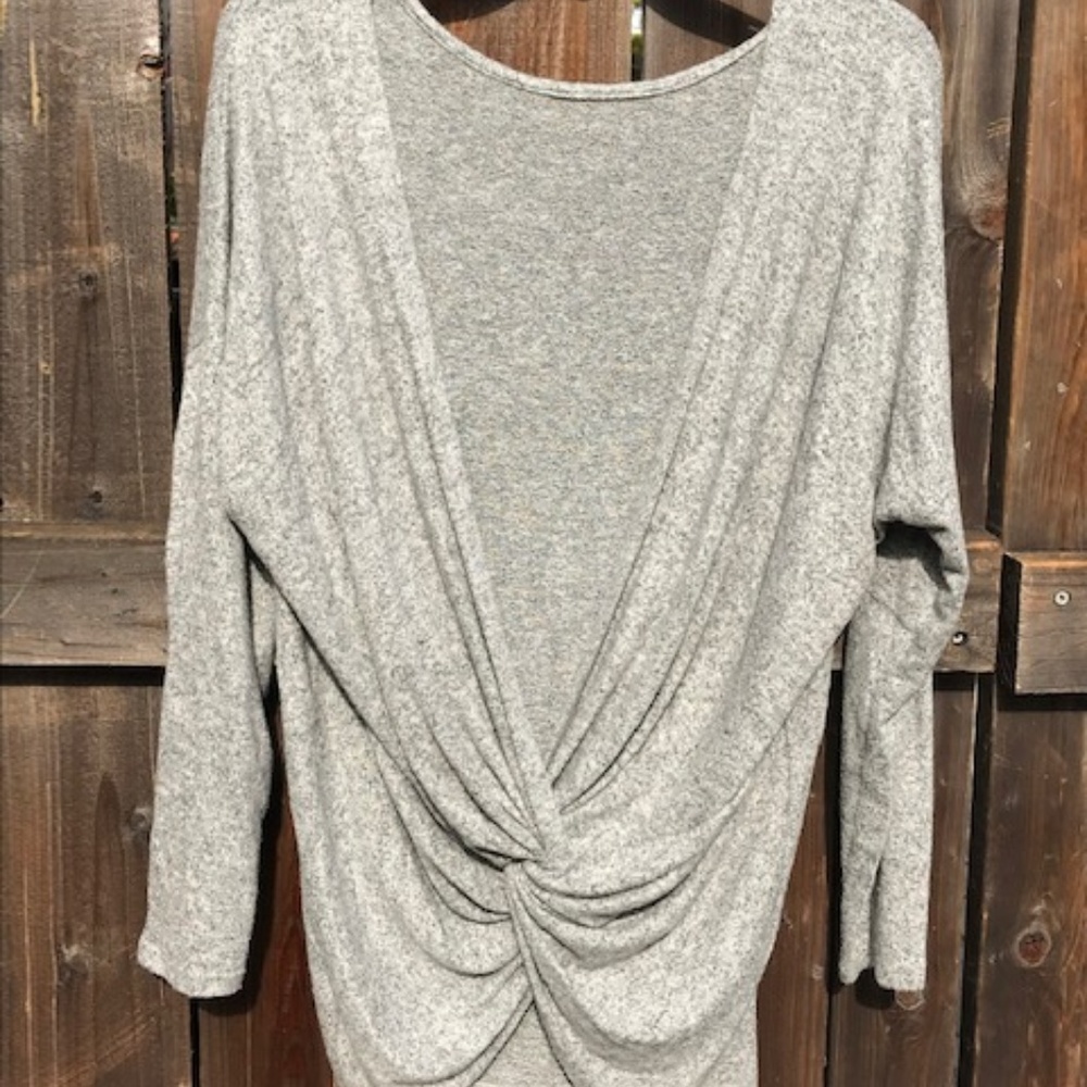 Promesa, grey soft sweater, large